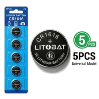 Batteries Litobat OEM CR1220/CR1616/CR1632 pour l'électronique grand public et les télécommandes