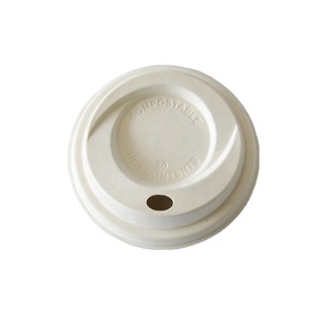 Ecologico una volta gettare via biodegradabile compostabile canna da zucchero caffè tazza di carta coperchio tazza di caffè coperchio 80mm/90mm - Product Image 1