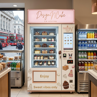 JOYVEND Distributeur automatique de gâteaux grande capacité personnalisable pour cupcakes, tranches de gâteau, cheesecakes, brownies, donuts, macarons et autres gâteaux