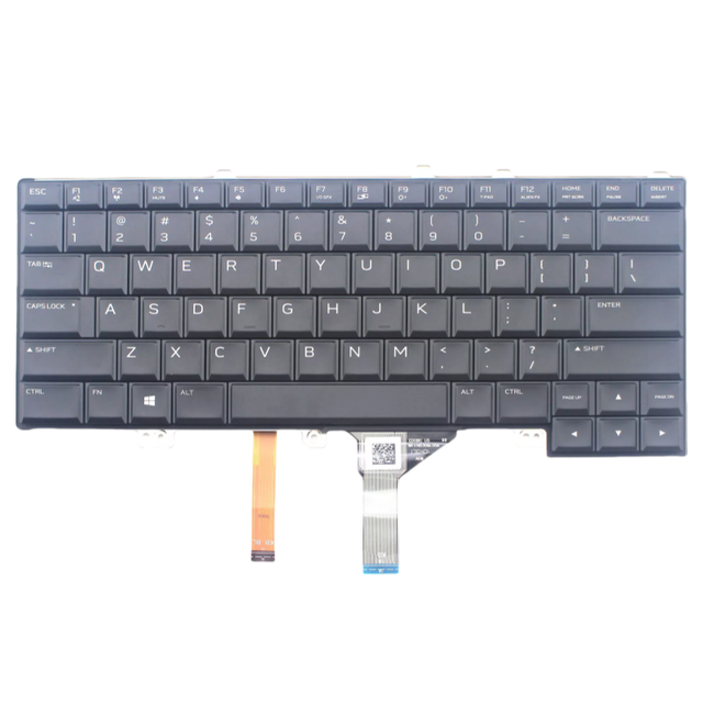 New Arrival Black US Layout Backlit With Frame Laptop Replacement Keyboard for Dell Alienware 15 R3 Gaming Notebook Spare Parts