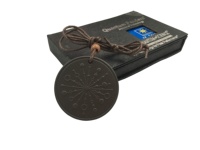 Nouveau design de pendentif volcanique en tourmaline de lave magnétique à énergie quantique, style classique, motif floral noir