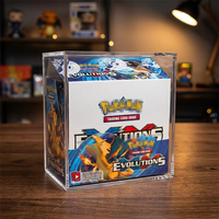 Boîtier de protection en acrylique pour collection de cartes Elite Trainer Box (ETB) avec couvercle magnétique – Étui de présentation robuste pour boosters