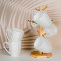 Tasse à café sur pied en porcelaine fine, tasse à pied blanc pur, vaisselle personnalisable avec logo