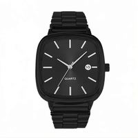 Montre à quartz carrée rétro simple de haute couture pour couples, en promotion