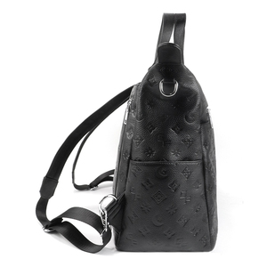 Men PU Leather Business Bag Large Capacity Laptop Tote Bag Embossed Work Shoulder Bag For Office Travel - Product Image 2
