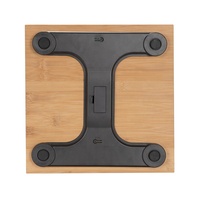 Pèse-personne de salle de bain numérique avec écran LCD Support OBM & OEM personnalisé en bois et verre