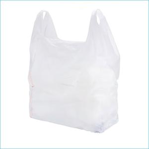 Bolsas de Plástico Blancas para Camisetas, Ideales para Restaurantes, Comercios, Supermercados, Comida para Llevar - Hechas de Polietileno de Alta Densidad - Product Image 1