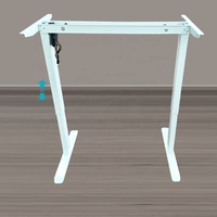 Cadre de bureau électrique convertible moderne à moteur unique avec hauteur réglable, construction métallique robuste pour usage professionnel