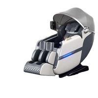 Fauteuil de massage moderne 4D de luxe avec commande vocale IA, trajectoire SL noire, chauffage, balayage corporel et rouleaux à gravité zéro
