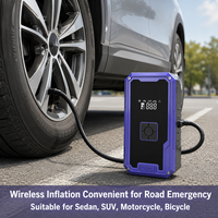 OEM ODM 90W Portable Cordless Tire Inflator Air Compressor 19 Cylinder Type C Rechargeable Pump for Car Motorcycle Bicycle Ball