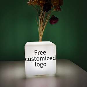 Tùy chỉnh miễn phí logo có thể sạc lại mờ ánh sáng ban đêm LED Cube ánh sáng ban đêm với điều khiển từ xa - Product Image 5