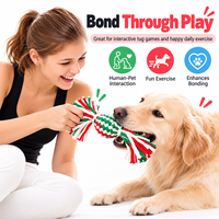 Jouet de Noël pour chien - Vente en gros de jouets à mâcher en corde pour chien, jouets en coton pour chiot, pour l'entraînement et le jeu interactif
