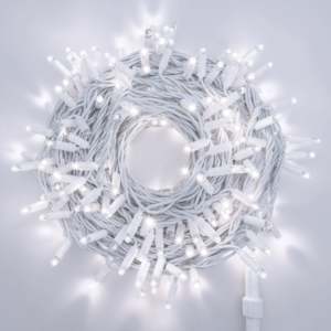 Guirnalda de Luces LED con Cable de Goma Blanco IP65, 10M 50M 100M, Blanco Frío 6000K, CA 220V, para Decoración Comercial de Árboles y Edificios - Product Image 1