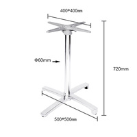 Pieds de table pliables en alliage d'aluminium - Base de table pliable peu encombrante avec mécanisme de verrouillage pour tables à manger/extérieures/banquets
