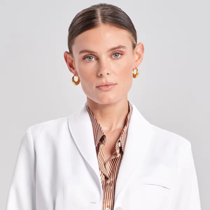 เสื้อโค้ทสำหรับห้องแล็บทางการแพทย์ของผู้หญิงเสื้อโค้ทสีขาวเครื่องแบบโรงพยาบาลดีไซน์คลาสสิกคุณภาพระดับพรีเมียม - Product Image 3