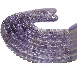 Perles de pierres précieuses en améthyste rose naturelle, rondes, lisses, 7-8 mm, brin de 9 pouces de long - Product Image 1