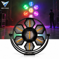 Projecteur de scène DJ vintage avec 7 LED dorées de 500W RGB 3-en-1, gradation linéaire 32 bits pour scène de concert