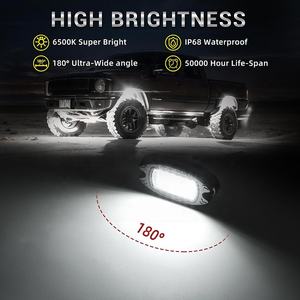 <span class=keywords><strong>2</strong></span> 8 10 12 <span class=keywords><strong>16</strong></span> Pods High Bright Pure White LED Rock Light Underbody Glow Chasis para Car Truck Jeep Off-Road - Product Image 4