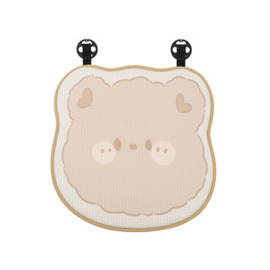 Coussin de siège auto Ours mignon en soie glacée respirant, tapis rafraîchissant d'été pour toutes les saisons, ensemble d'oreillers décoratifs doux - Product Image 5