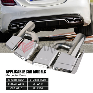 Mẹo Giảm Thanh Ống Xả Xe Hơi Bằng Thép Không Gỉ <span class=keywords><strong>Chrome</strong></span> 304 Cho Phụ Kiện Mercedes BENZ W204 W221 W212 W166 W218 X166AMG - Product Image 4