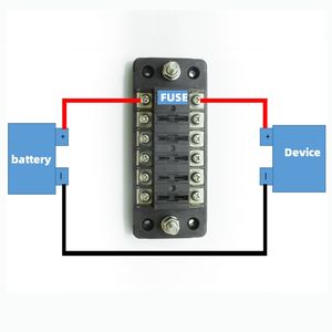 Bloque de Fusibles de Cuchilla BH-612PE de 6/12 Vías - Multi I/O con Tornillos M4 para Modificaciones de Automóviles/Embarcaciones, Bloque de Distribución de Fusibles EV de 100A 58V - Product Image 5