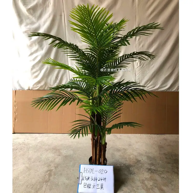Decoration China Wholesale Artificial Chrysalidocarpus Tree hawaii palm potted