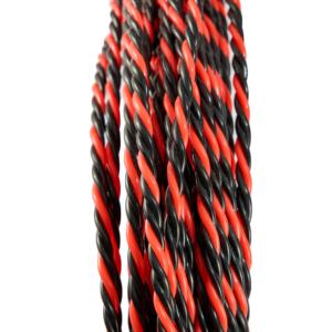 Fish Tape <strong>Wire</strong> Fishing Tools 4.5mm Diameter 3 <strong>Wires</strong> <strong>Twisted</strong> With Guide Spring Ideal for <strong>Wire</strong> Fishing Black and Yellow 15m - Product Image 1