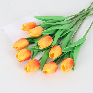 Mini-tulipes artificielles Jessie en PU, 34 cm, pour décoration de mariage et d'intérieur - Product Image 4