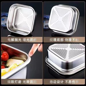 Stainless Steel Food <b>Storage</b> Container 800-1000ml Airtight Refrigerator <b>Box</b> Microwave Safe Outdoor Lunch <b>Box</b> - Product Image 5