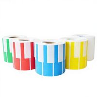 Rollo de Etiquetas Termoencogibles de PET para Transferencia Térmica - Marcador de Cables Duradero para Impresión Industrial de Códigos de Barras y Texto en Cables