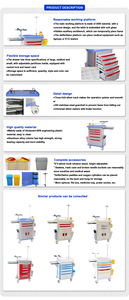 आसान स्वच्छ क्लिनिक उपयोग अस्पताल फर्नीचर एस सर्जिकल उपकरण ट्रॉली - Product Image 5