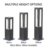 Lampes de jardin LED modernes pour hôtel, fabrication directe d'usine, IP65 étanche, aluminium noir mat, lampadaire extérieur pour allée, télécommande
