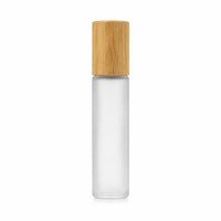 Flacons à bille en verre ambré givré de 10 ml pour huiles essentielles et parfums, avec bille en acier inoxydable, étanches, rechargeables et portables
