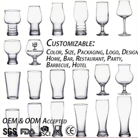 Verre à bière américain haut de gamme transparent à large ouverture, 16 oz, givré, pour bière artisanale Pilsner, robuste, pour bière et eau