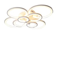 Lustre suspendu LED multi-anneaux de style nordique, nouvelle lampe moderne à LED, luminaire suspendu, télécommande à intensité variable