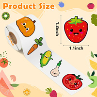 Groothandel Gemengde Kleur Grappige Fruit Groente Emoticon Stickers Cartoon Aardbeien Bananen DIY Journal Decoratie Stickers
