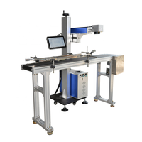 Codage par lots à vitesse rapide 30w et code de date d'expiration Co2 machine de marquage laser volant en ligne pour bouteille en verre et plastique