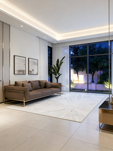 Alfombra Tejida Wilton con Diseño de Arte Abstracto, Hecha a Máquina, de Poliéster, para Dormitorio - Product Image 2