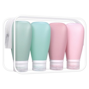 Botella de loción cosmética portátil para apretar de silicona, tamaño de viaje, contenedor de champú para artículos de tocador, juego de botellas de viaje de silicona para artículos de tocador - Product Image 1