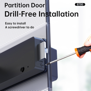 Khóa cửa kính thông minh văn phòng không khung điện tử Tuya vân tay kỹ thuật số thẻ sinh trắc học Tolink - Product Image 3