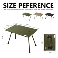 Table de camping pliante en aluminium IGT - Table de repas portable pour l'extérieur avec rangement pratique