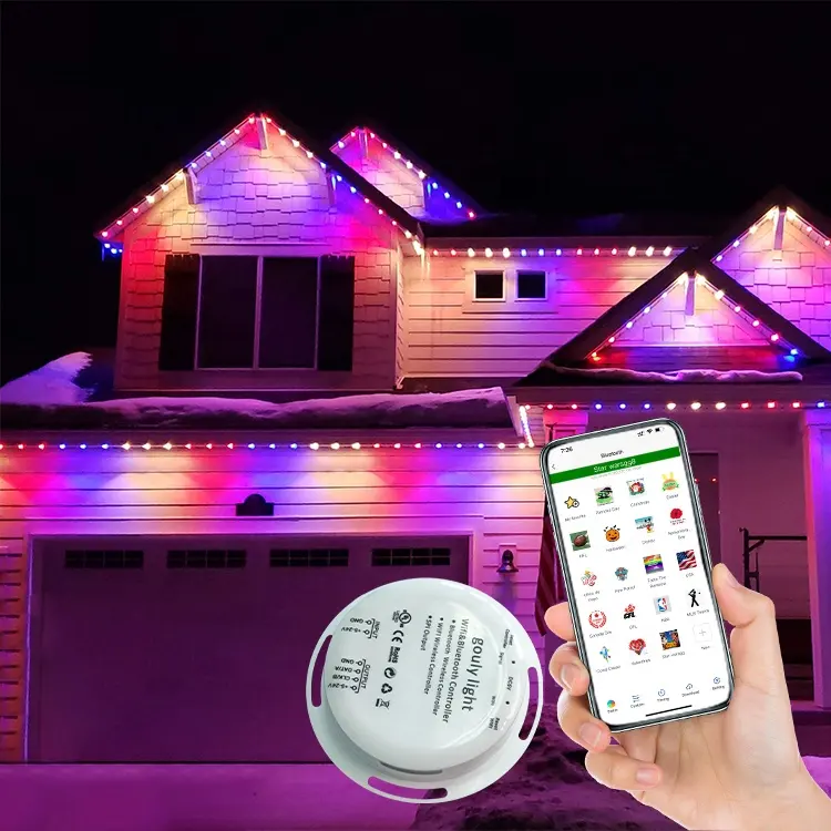 Rgb Ul Pemenant Color Changing Commerical Decorations Electronic Giant House Festival Christmas Pixel Light