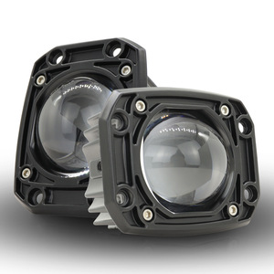 3 Inch Square Motorcycle <b>Spotlight</b> 64mmx80mm Die Cast Aluminum Condensing Lens Front Light for Retrofit Upgrade - Product Image 3