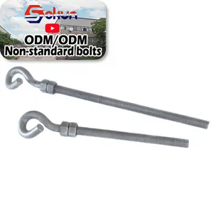 Hot Dip Galvanized Pigtail Bolt for Electric Power Fittings Reliable and Corrosion-Resistant Fasteners