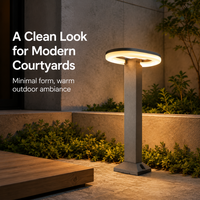 Lampe de Jardin LED Moderne 18W Personnalisée OEM/ODM, Éclairage Extérieur Étanche AC85-260V, Lampadaire de Jardin 40cm 60cm 80cm