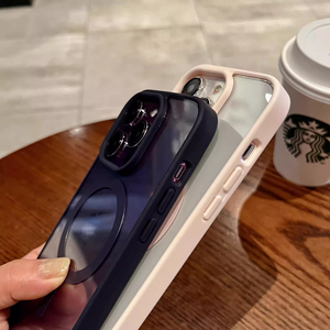 Ốp điện thoại TPU phủ toàn diện, hỗ trợ sạc không dây từ tính, mặt lưng trong suốt acrylic dành cho <span class=keywords><strong>iPhone</strong></span> 16 15 14 Pro Max - Product Image 3