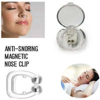 Pince-nez magnétique anti-ronflement en silicone et embout buccal Mini dispositif de dilatateur nasal Patches corporels pour soulager le ronflement