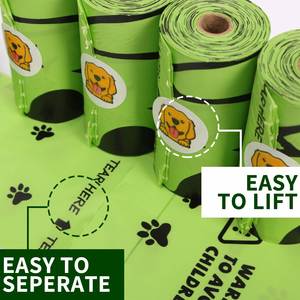 Sac à déchets pour animaux de compagnie 100% compostable en amidon de maïs, biodégradable, sac à crottes de chien, 240 sacs avec distributeur en forme de pilule - Product Image 3