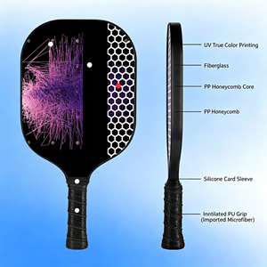 Standard Shape Carbon Fiber Pickleball Bat Honeycomb Structure Vibration <b>Control</b> Anti Slip Grip For Professional Level Club Play - Product Image 2