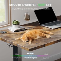 Bureau de bibliothèque ergonomique à réglage électrique de la hauteur par un seul moteur, sur mesure pour gagner de la place et améliorer l'expérience utilisateur au bureau
